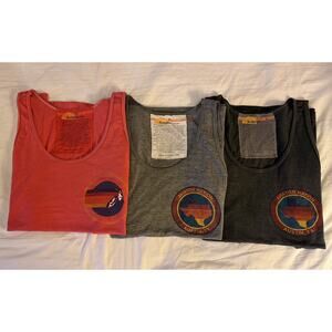 Lot of 3 Aviator Nation Tanks Austin TX & Venice CA Unisex Made in USA Size XL